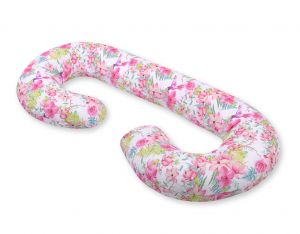 Maternity Support Pillow C - hummingbirds in flowers